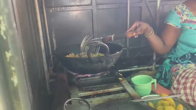 Mirchi Bajji Deep-Frying III